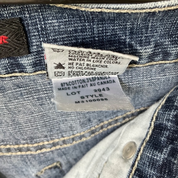 Point Zero Men’s Denim Jeans Stretch Cotton Straight Leg Zipper Fly 33 x 33.5” - Picture 9 of 10